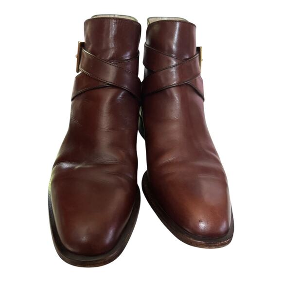 Bally Bickford Brown Leather Ankle Strap Boots Size 5½ M Made in Italy - Picture 7 of 16